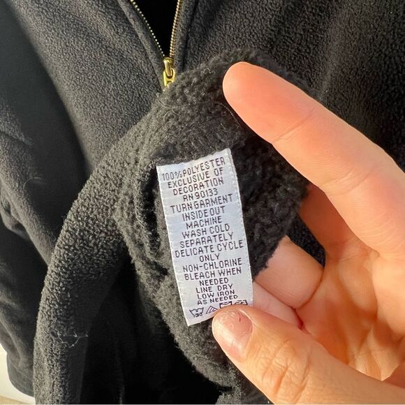 Bob Mackie Embroidered Black Fleece Jacket Size 2X Art to Wear Floral Detail - Picture 5 of 9